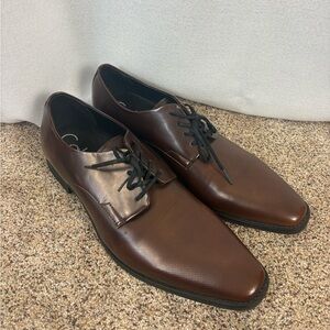 Calvin Klein Ramses Brown Oxford Shoes Men Size 16 EUC